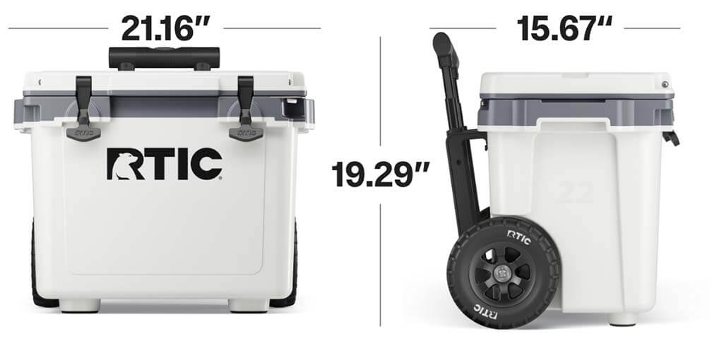 22 QT Ultra-Light Wheeled Cooler